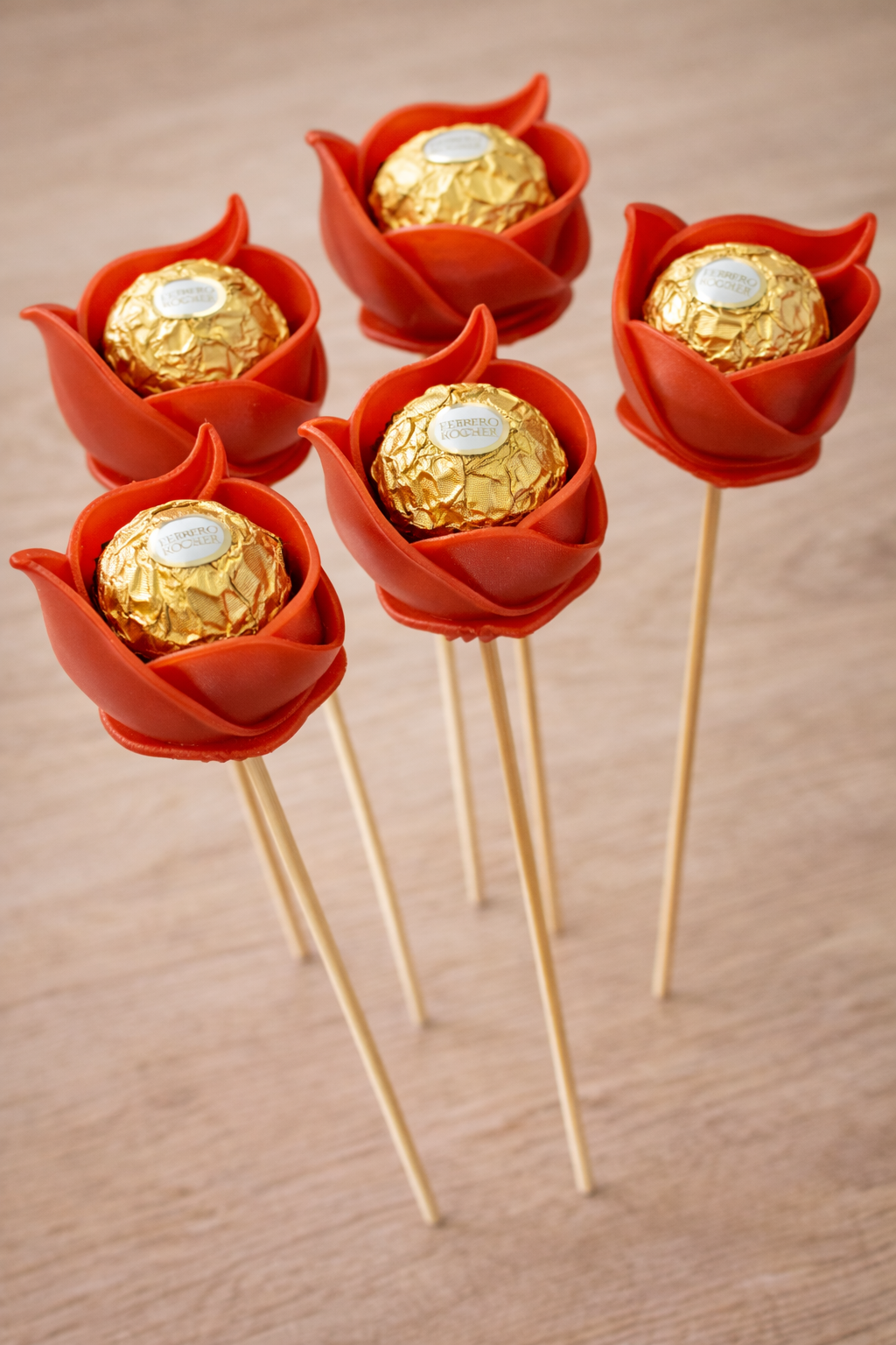 Uchwyt na słodycze do bukietów – RÓŻA Dekoracja florystyczna zestaw 16sztuk