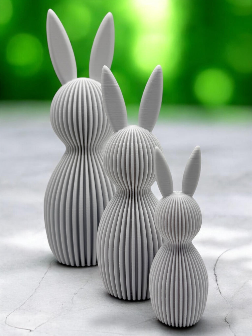 Zestaw 3 króliczków wielkanocnych – dekoracja 3D