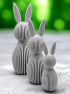 Zestaw 3 króliczków wielkanocnych – dekoracja 3D
