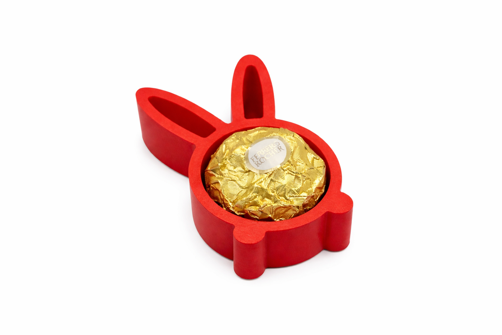 ZESTAW WIELKANOCNY CZERWONY na słodycze cukierki figurki 5 SZT