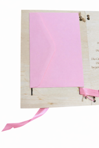 Personalizowana drewniana kartka na roczek dla dziewczynki