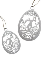 Wielkanocne zawieszki dekoracyjne – ażurowe jajko z króliczkiem