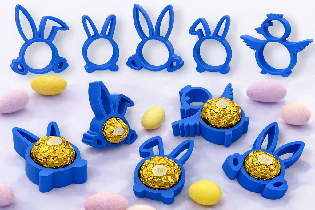 ZESTAW WIELKANOCNY NIEBIESKI na słodycze cukierki figurki 5 SZT