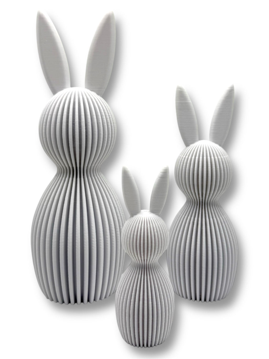 Zestaw 3 króliczków wielkanocnych – dekoracja 3D