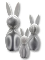 Zestaw 3 króliczków wielkanocnych – dekoracja 3D