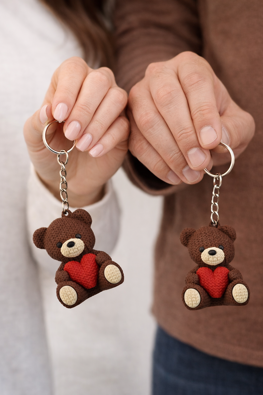 Brelok Miś z serduszkiem – uroczy prezent na Dzień Kobiet Personalizowany