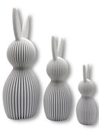 Zestaw 3 króliczków wielkanocnych – dekoracja 3D