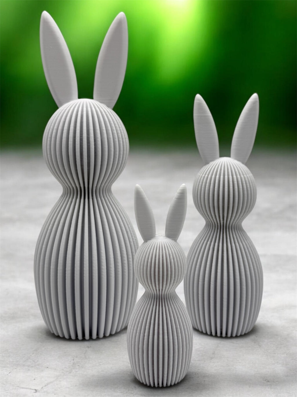 Zestaw 3 króliczków wielkanocnych – dekoracja 3D