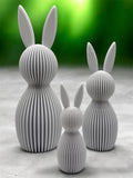 Zestaw 3 króliczków wielkanocnych – dekoracja 3D