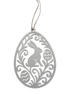 Wielkanocne zawieszki dekoracyjne – ażurowe jajko z króliczkiem