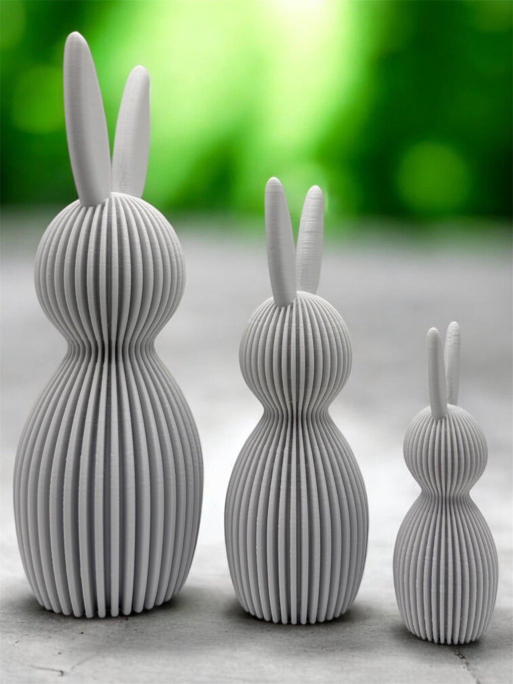 Zestaw 3 króliczków wielkanocnych – dekoracja 3D