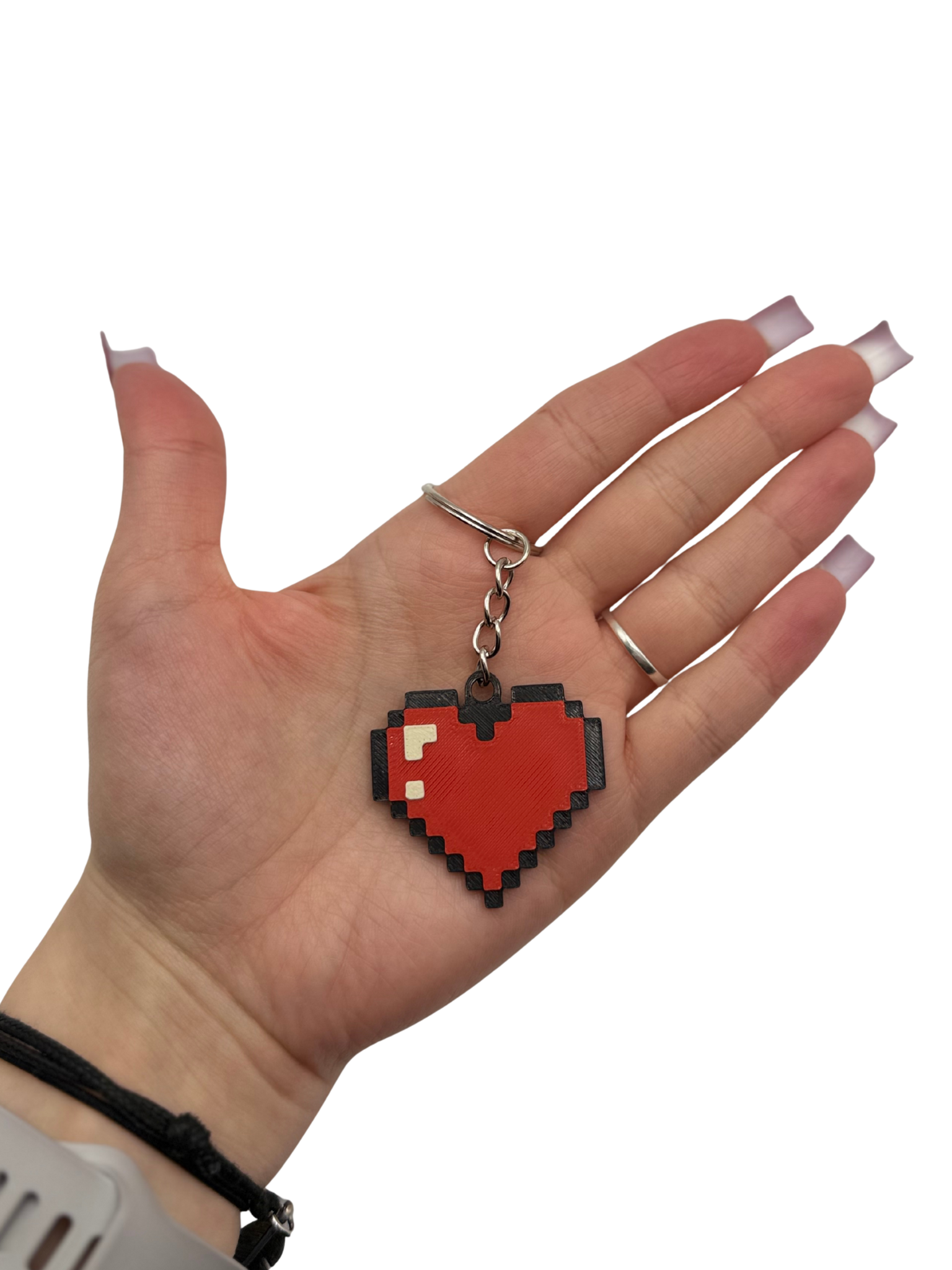 Brelok „Serce Minecraft” Idealne pod walentynki i nie tylko– komplet 2 szt.