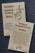 Personalizowana drewniana kartka – Pamiątka I Komunii Świętej