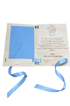 Personalizowana drewniana kartka na roczek dla chłopca