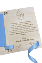 Personalizowana drewniana kartka na roczek dla chłopca
