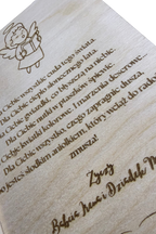 Personalizowana drewniana kartka na roczek dla chłopca