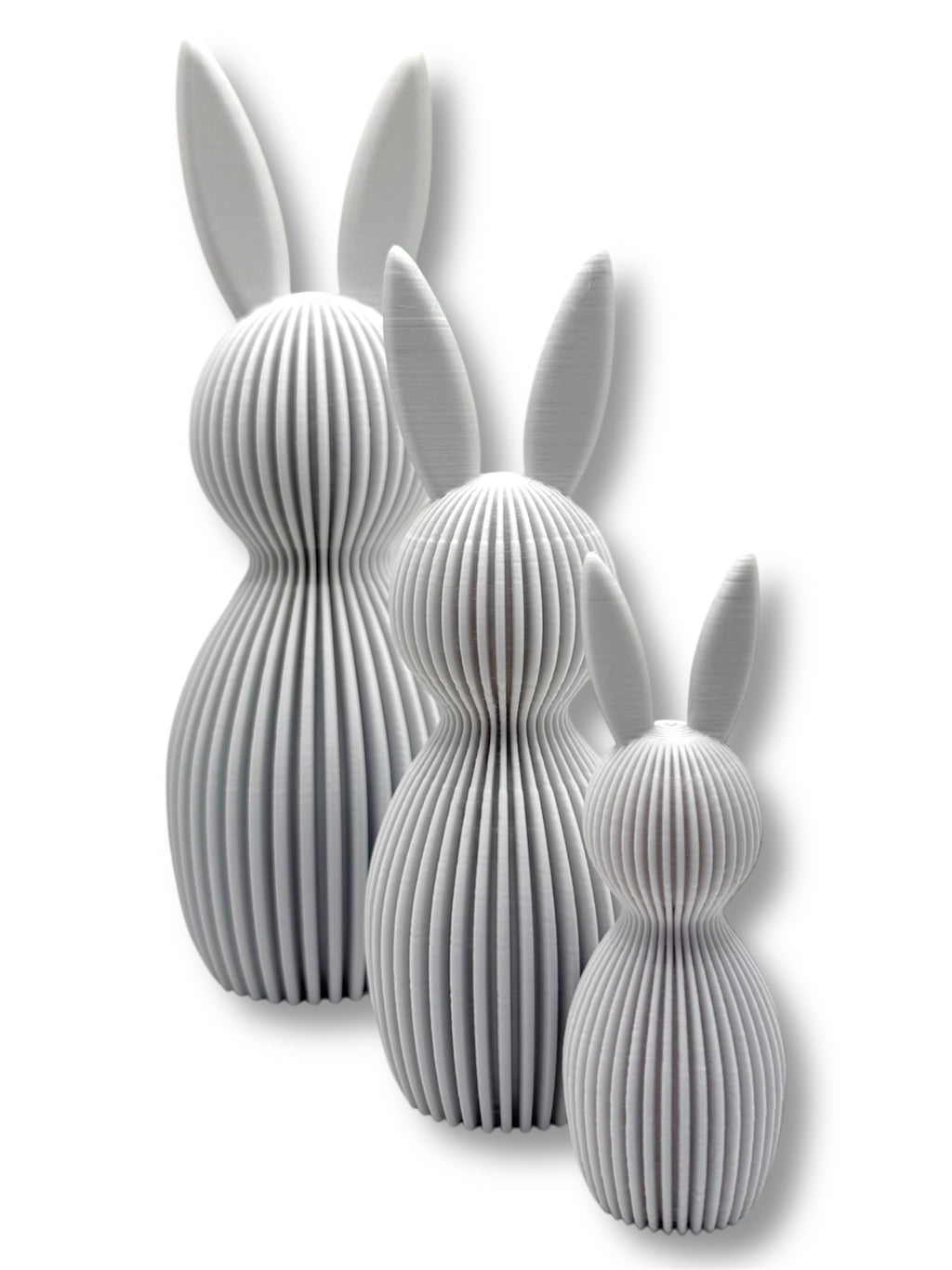 Zestaw 3 króliczków wielkanocnych – dekoracja 3D