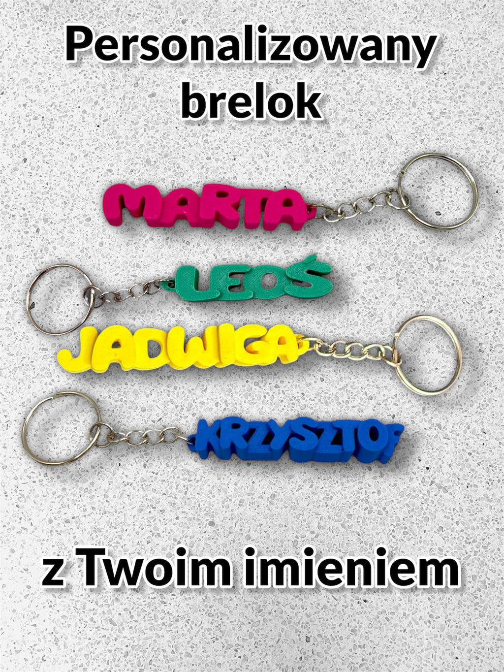 Personalizowany breloczek z imieniem / napisem