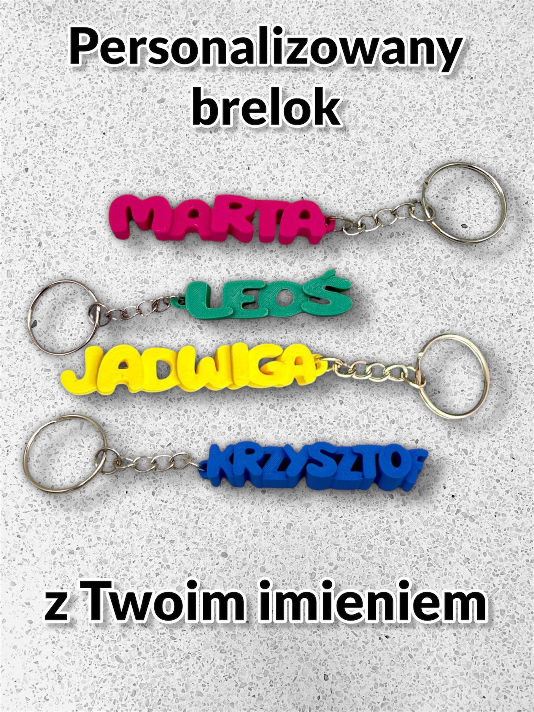 Personalizowany breloczek z imieniem / napisem